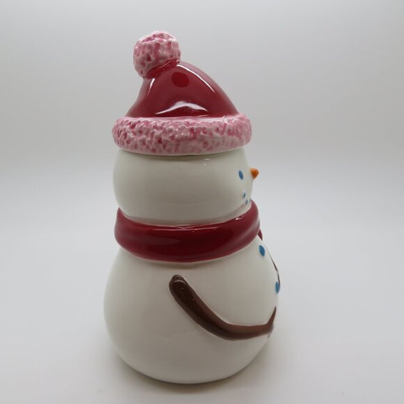 Christmas 12 oz Ceramic Snowman Tea Coffee Mug Cup Starbucks Holiday 2006 Lid - Picture 6 of 16